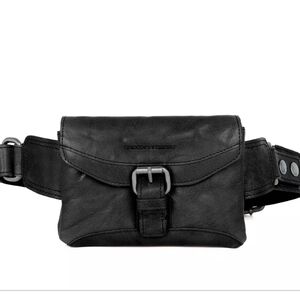 Sparrow Leather Hip Bag - Missouri - Black